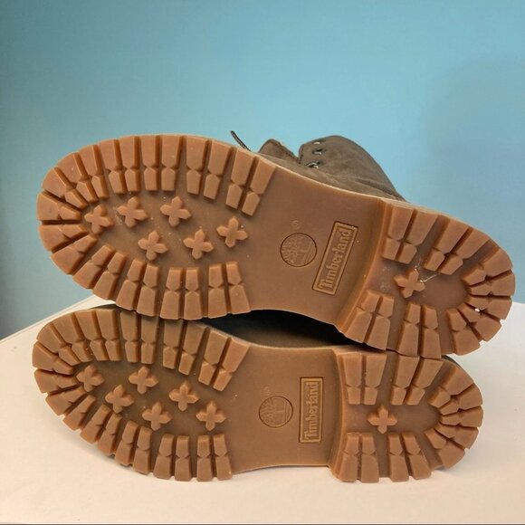 TIMBERLAND Sz  9 Sherpa Lined Suede Lace Up Boots - Picture 5 of 12